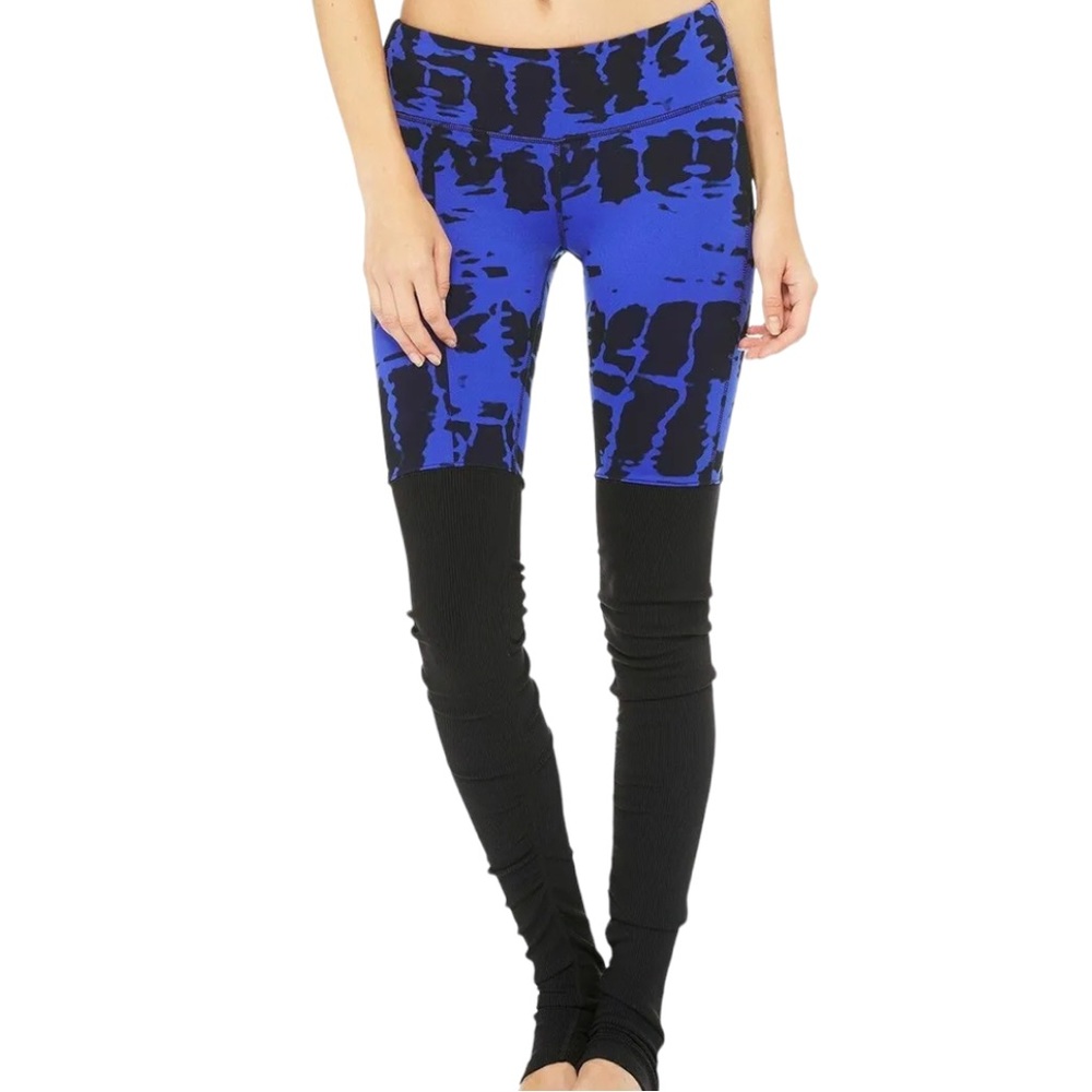 Alo Yoga Goddess Leggings Tie Dye Leg Warmer Yoga Pants Size Medium